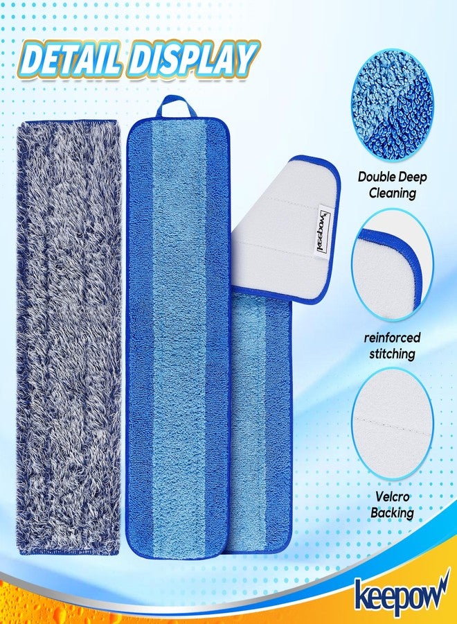 كيباو وسادة تنظيف من الألياف الدقيقة من كيبو مقاس 18 بوصة، وسادات بديلة للممسحة للأرضيات الخشبية، وسادات تنظيف من الألياف الدقيقة للتنظيف اليومي، متوافقة مع ممسحة سويفر الكهربائية، عبوة من 4 قطع - Image 2